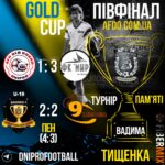 Турнір памʼяті Вадима Тищенка. Gold Cup. 1/2 фіналу. Звіт.
